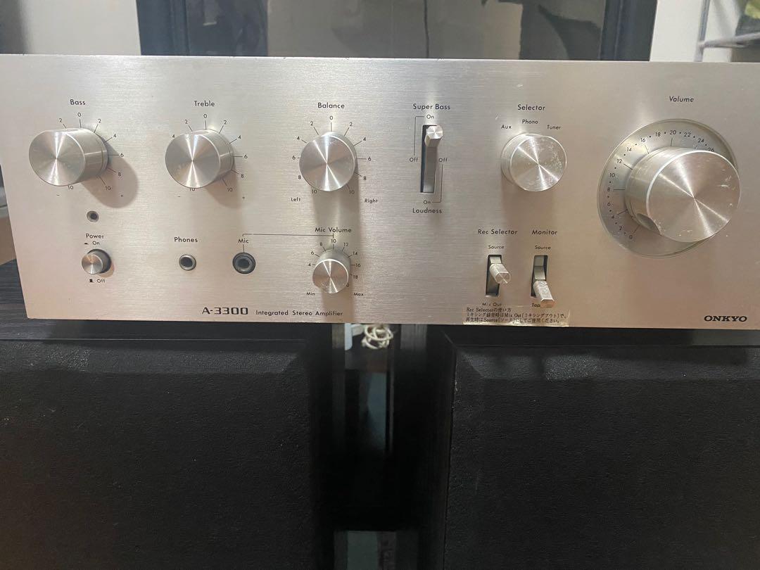 Onkyo Amplifier (Category: Soundbars, Speakers & Amplifiers) located in Manila. Submitted by _crl_ (Listing ID 1170168115, Image 1). Description: For sale only (As is) Onkyo A-3300 Integrated Stereo Amplifier In working condition No issues in terms of performance 110v Cosmetics - 6.5/10 (can be seen in the pics .