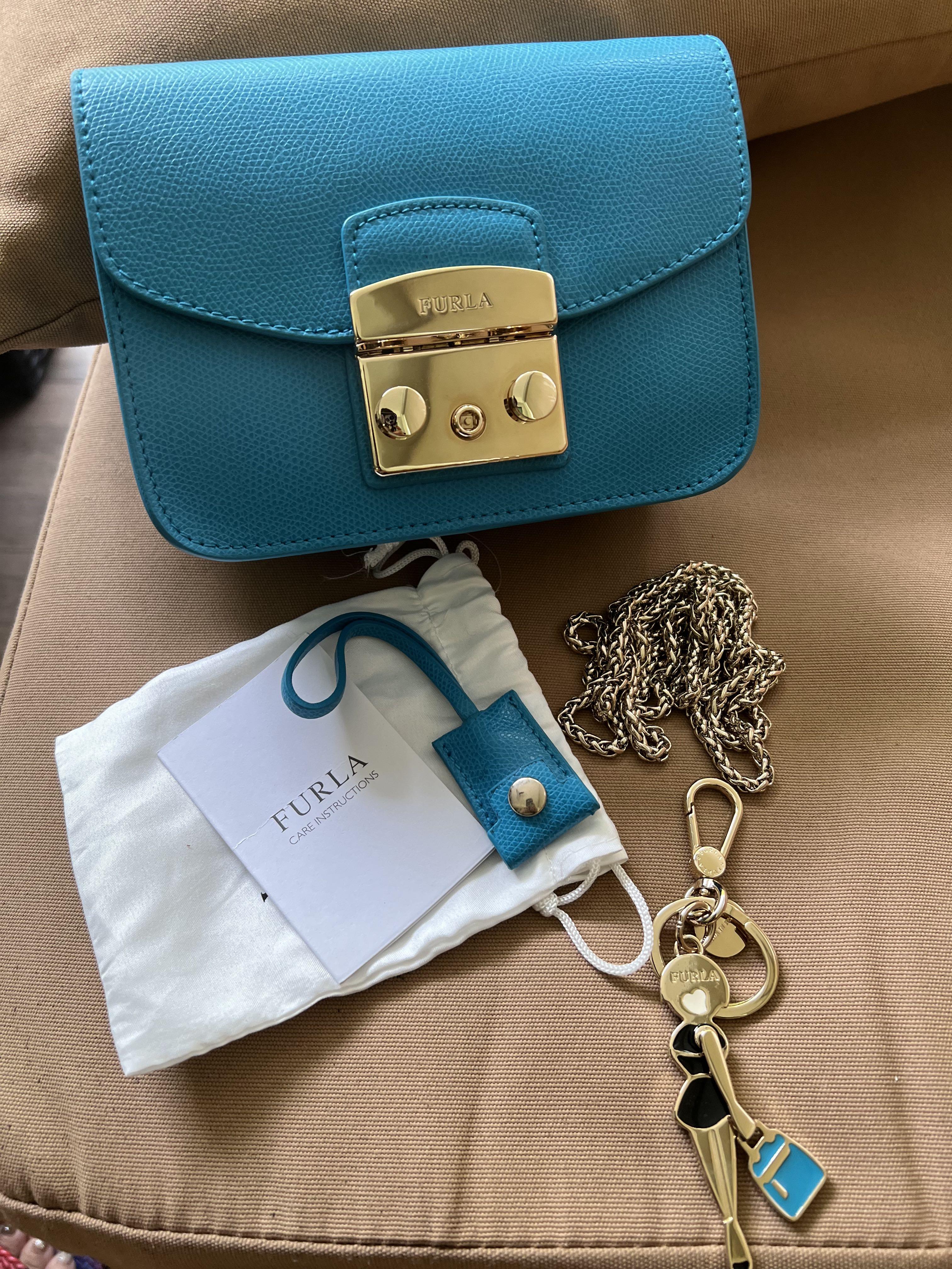 Original Furla Metropolis For Sale With Matching Bag Charm