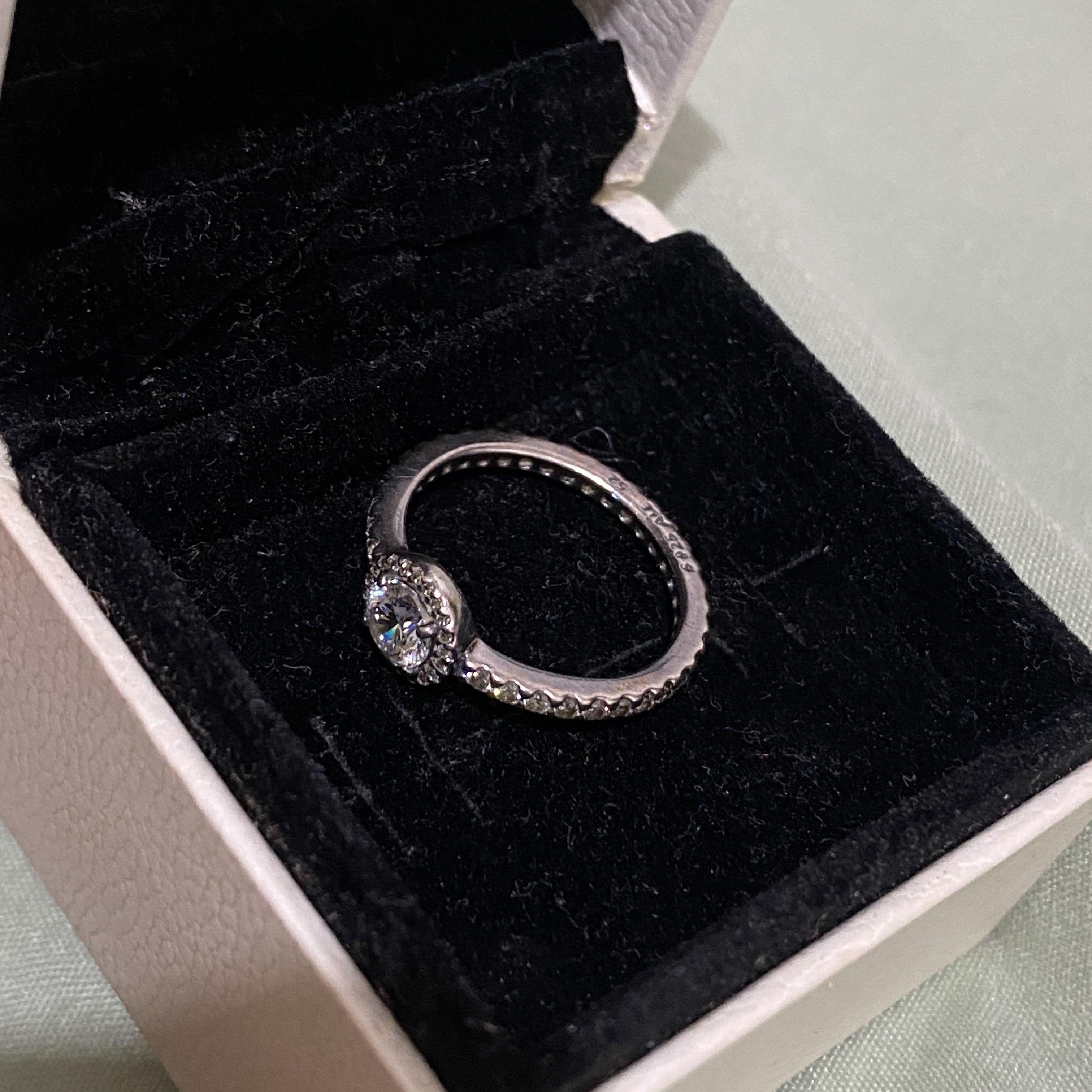 Pandora Classic Sparkle Halo Ring Luxury Accessories on Carousell