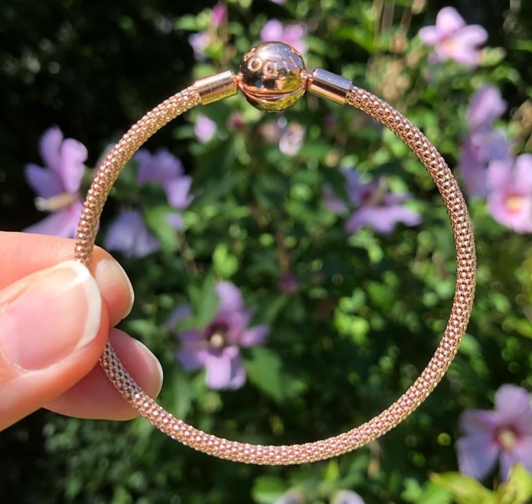 Pandora rosegold mesh bracelet