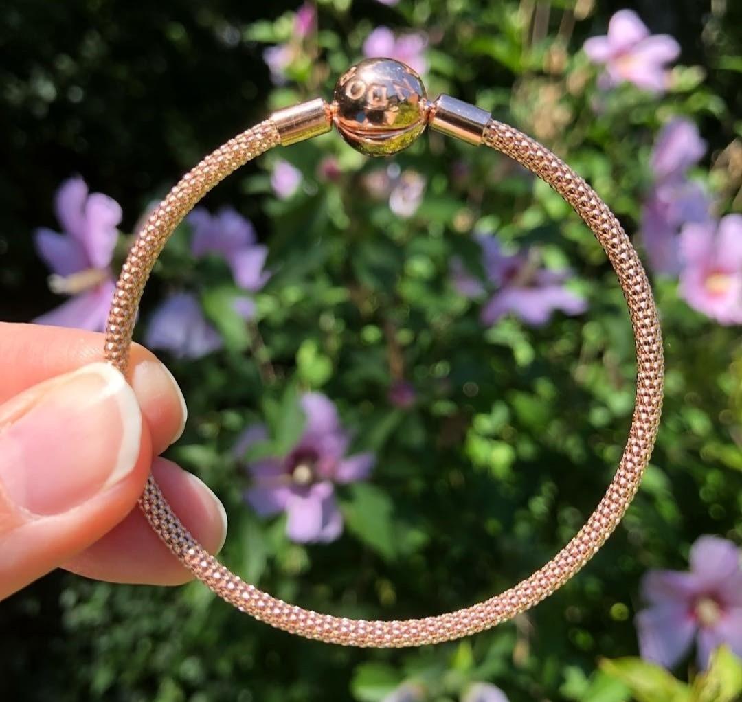 Pandora rosegold mesh bracelet Women s Fashion Jewelry