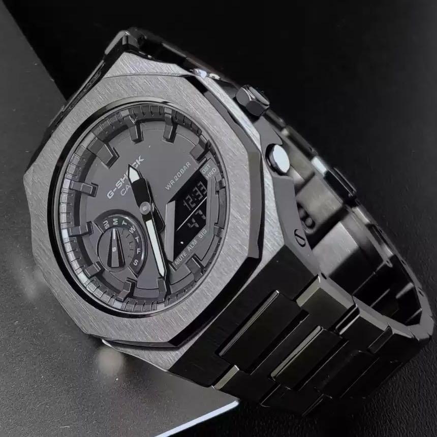 Patek blackout custom gshock Casio ga2100 ga2110, Men's Fashion