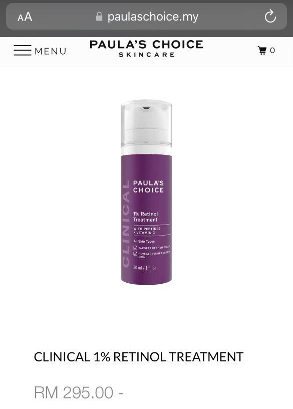 Paula’s Choice 1 Clinical Retinol Treatment, Beauty & Personal Care