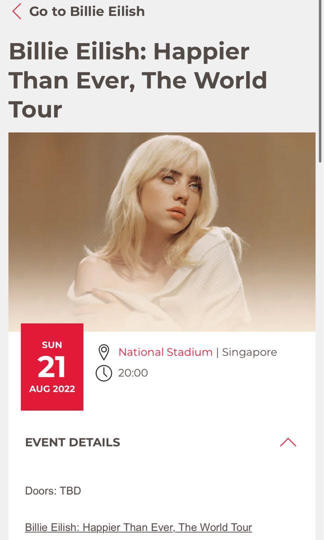 (RESERVED) PHYSICAL BILLIE EILISH TICKETS, Tickets & Vouchers, Event
