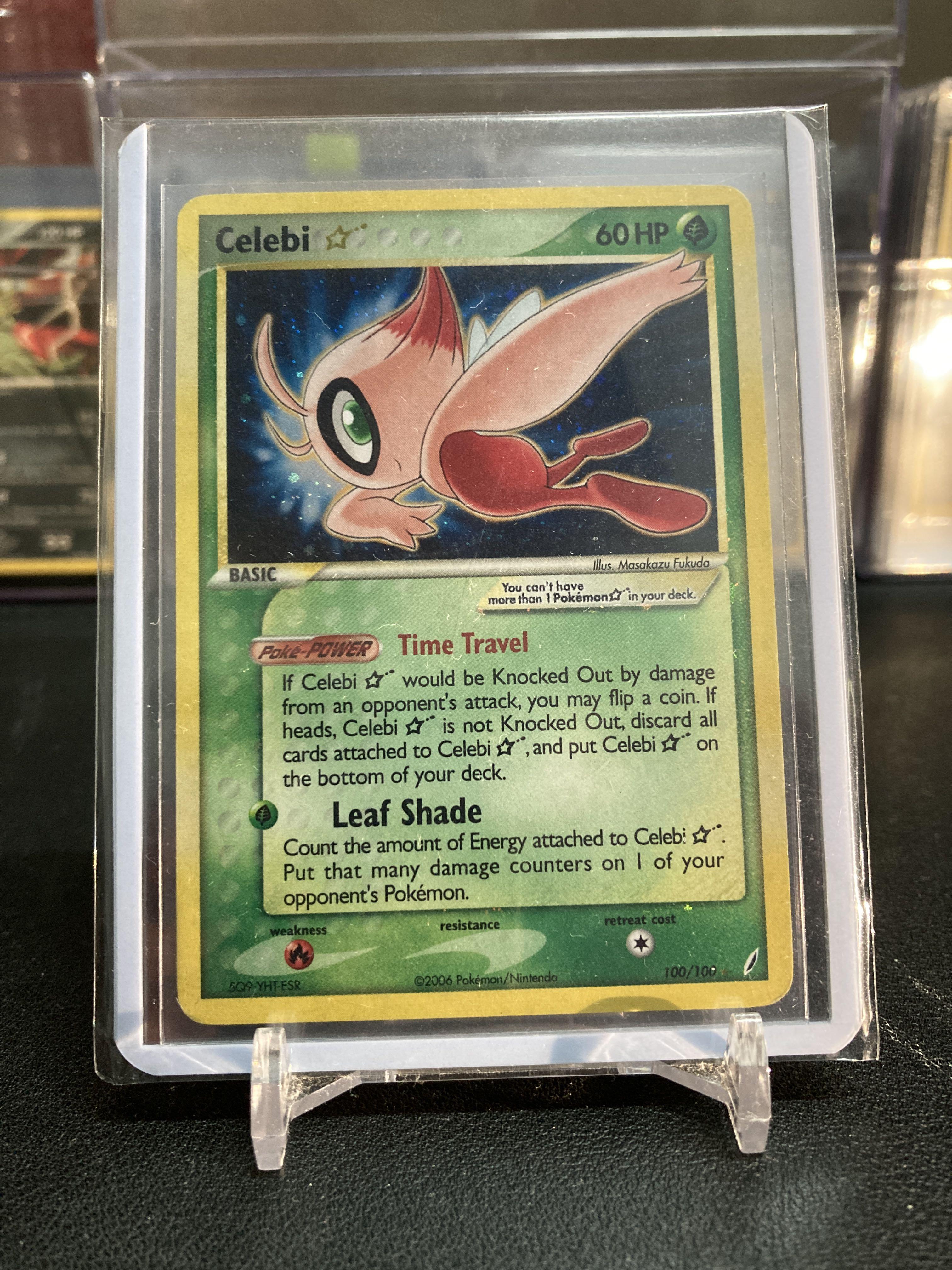 Pokemon TCG Celebi Gold Star, Hobbies & Toys, Toys & Games on Carousell