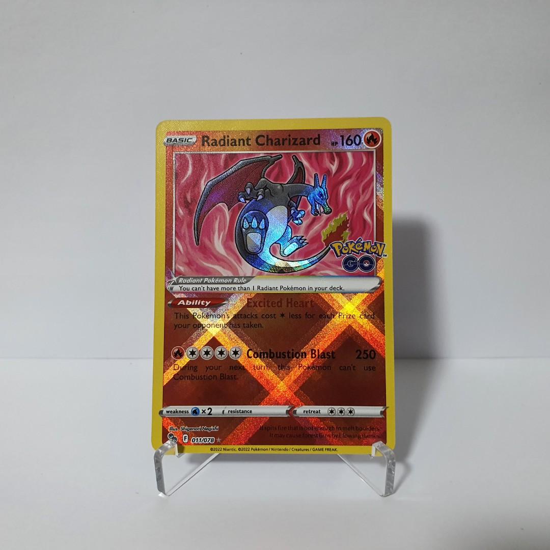  Radiant Charizard - 011/078 - Pokemon Go - Shiny Pokemon Card :  Toys & Games