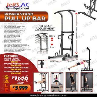 Power stand pull up bar with dips