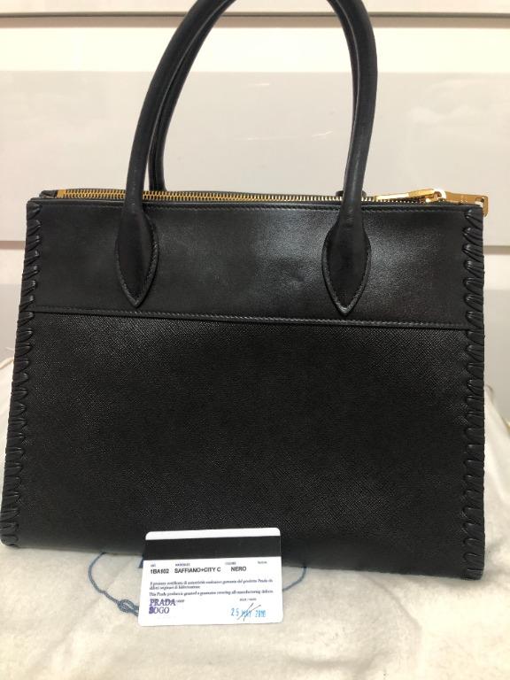 Prada saffiano city calf clearance