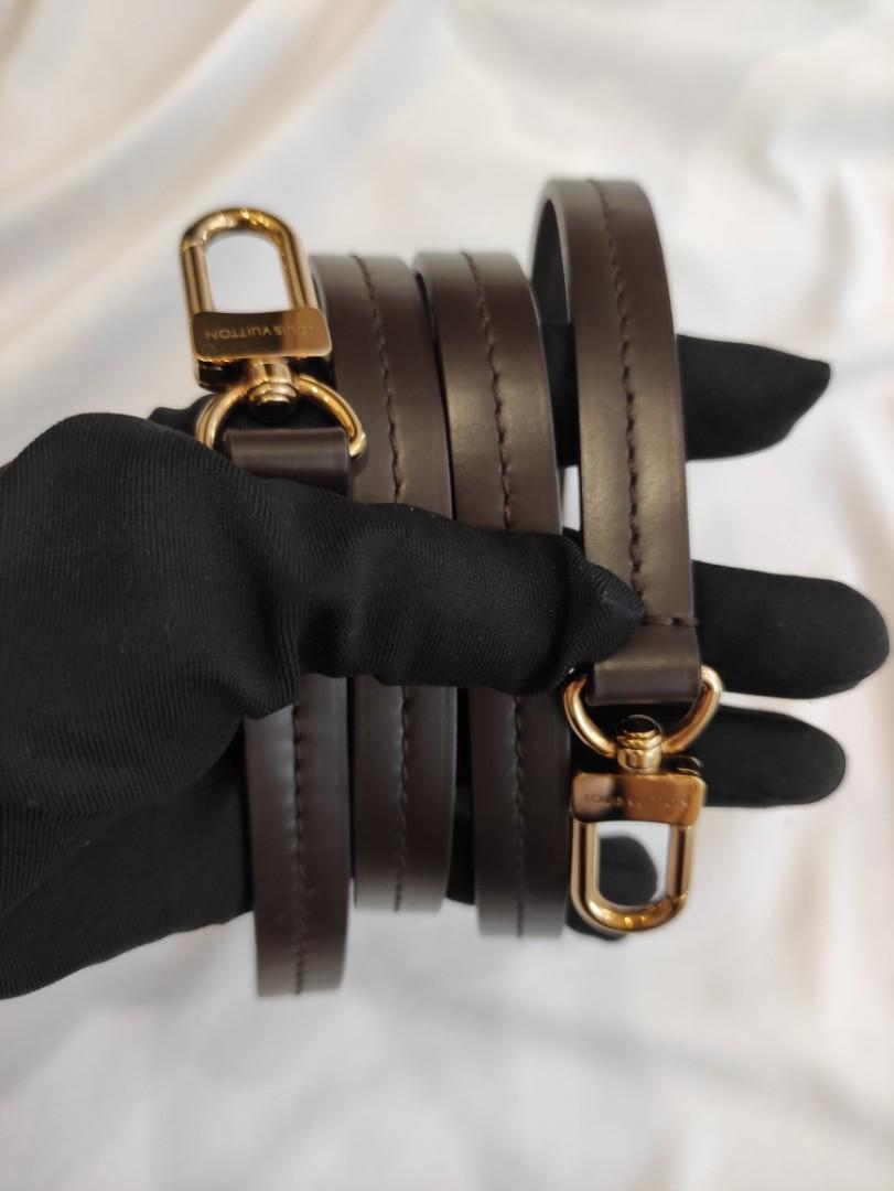 Louis Vuitton 16mm Ebene Smooth Leather Croisette Shoulder Strap