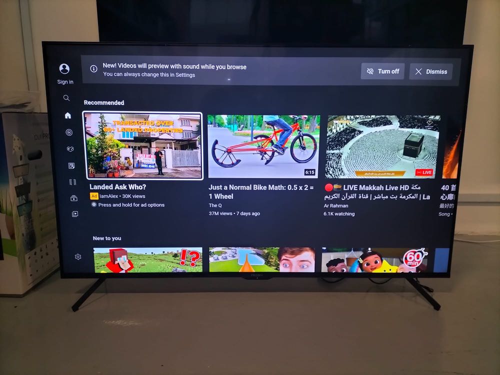 PRISM+ Q55QE 550 DELIVERY ADD 50 ( WE HAVE 2 SET), TV & Home