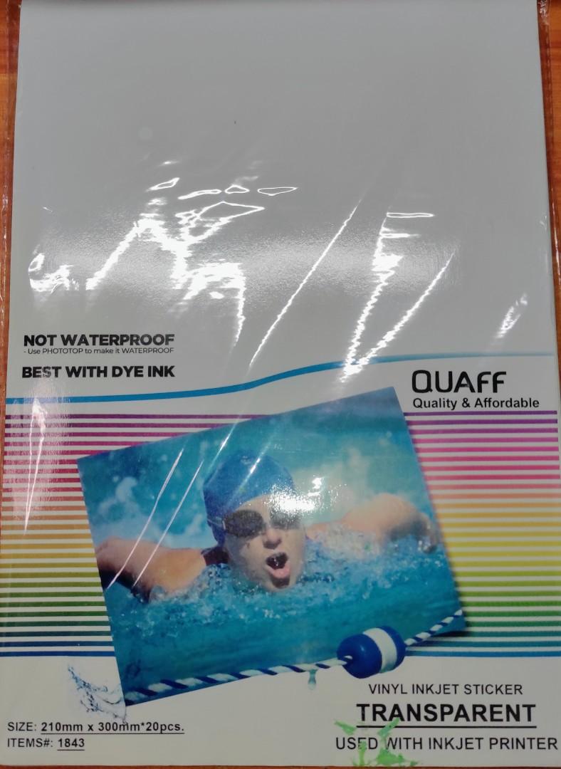 Quaff Printable Vinyl Sticker A4 size (20pcs/pack) - Comcard