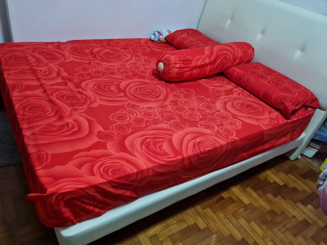 Queen Size Bed& bed frame, Furniture & Home Living, Furniture, Bed