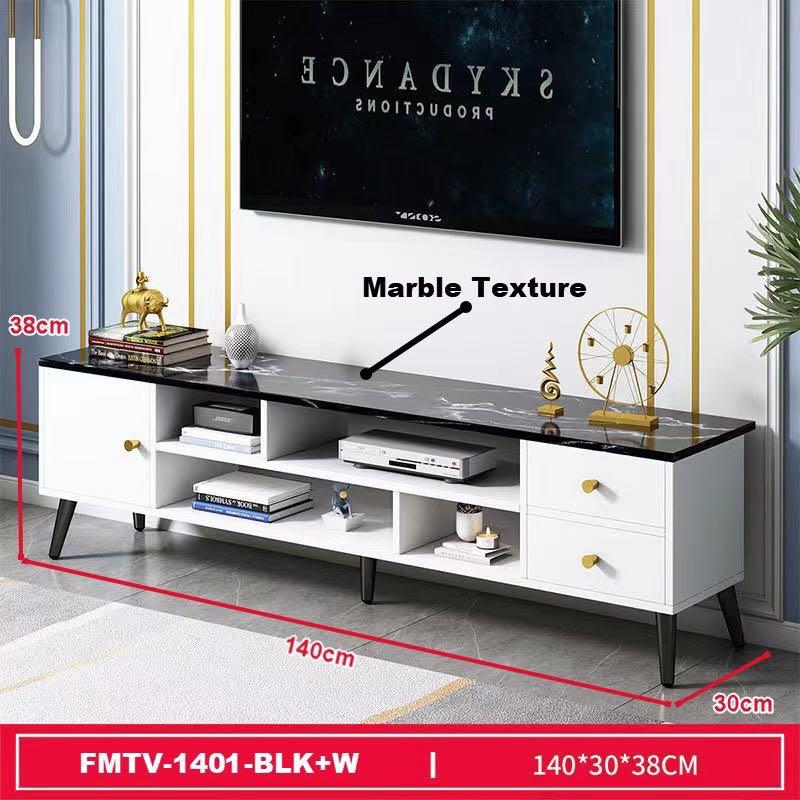 Rak TV TV Cabinet 140cm Marble Top / Rack TV Cabinet / Tv ...