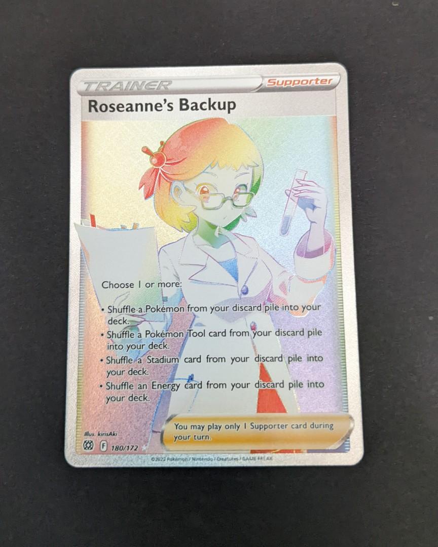 Roseanne's Backup Trainer Hyper Rare Rainbow Brilliant Stars Pokemon Card Tcg, Hobbies & Toys