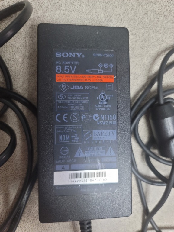 Sony Playstation 2 AC Adaptor 8.5V, 電子遊戲, 遊戲機配件, 充電綫及充電器 Carousell