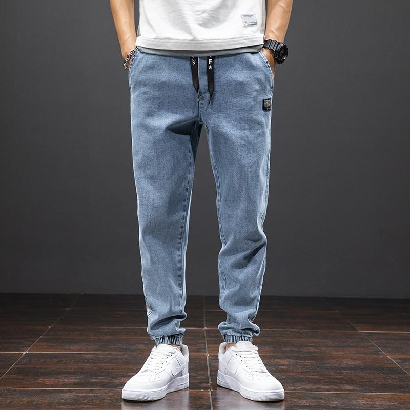 Mens denim cheap cargo trousers