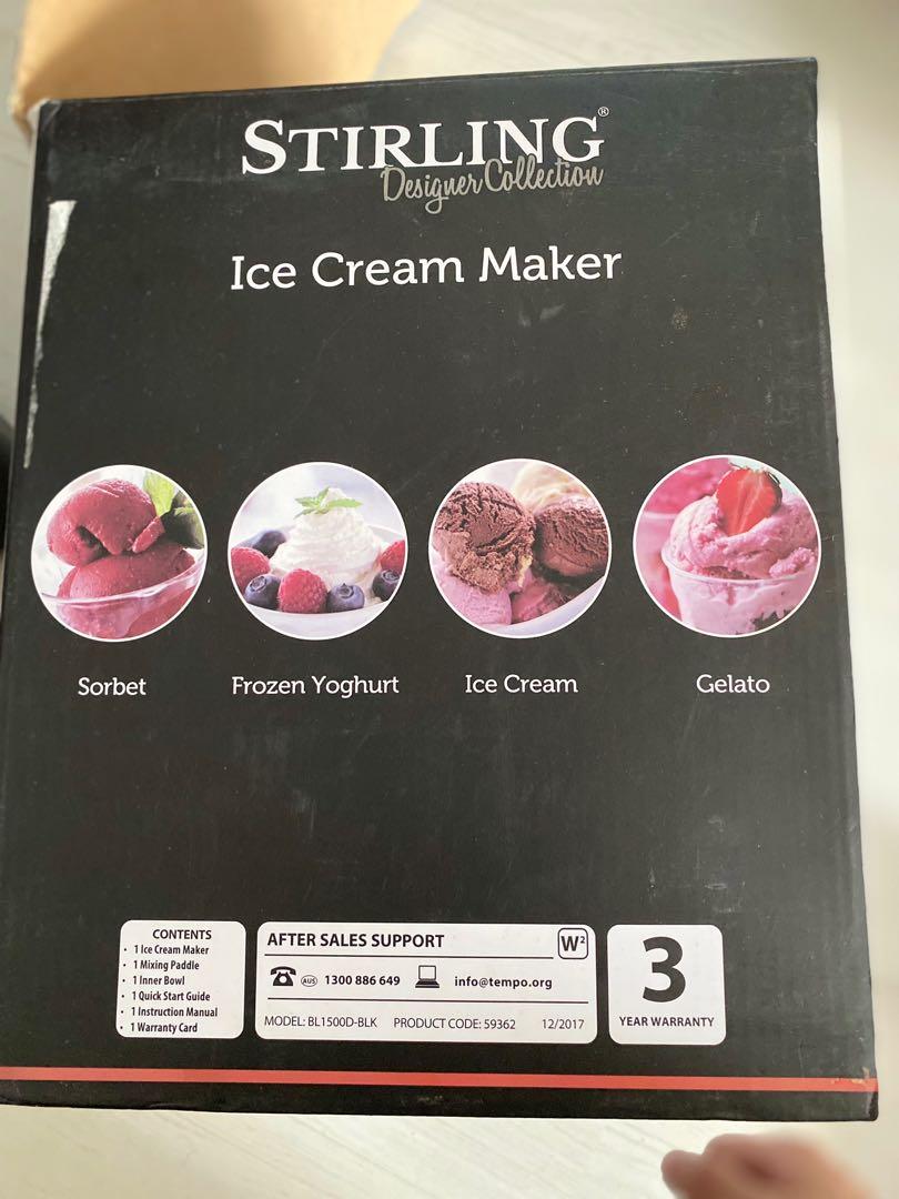 Stirling (designer collection) Ice cream maker from Australia, TV