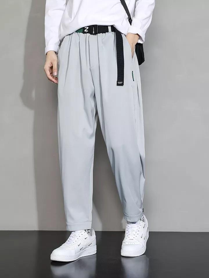Good Quality Chinese style linen pants men summer thin loose casual pants  large size youth pants harem pants wide-leg Knickerbockers