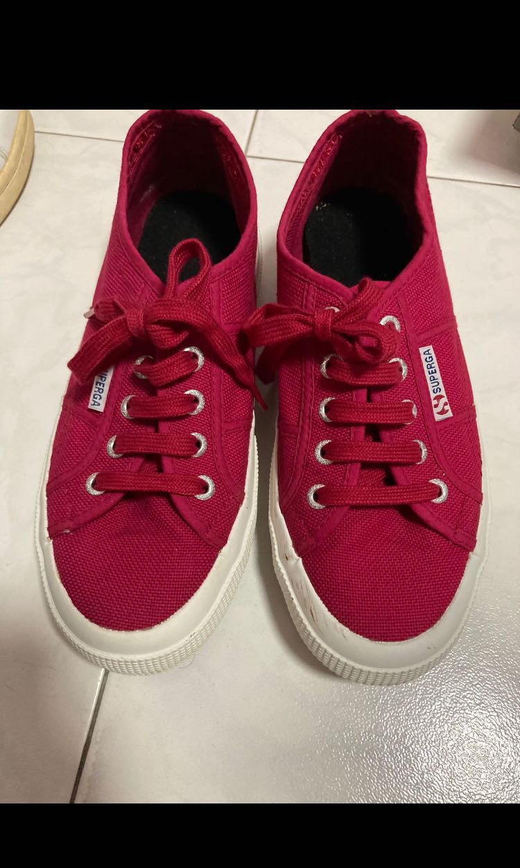 Red superga sneakers online