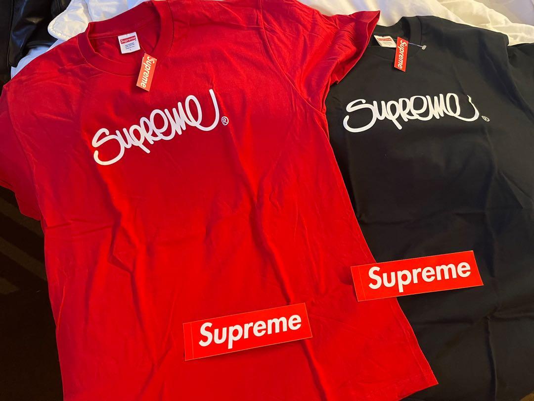 Supreme cursive tee clearance