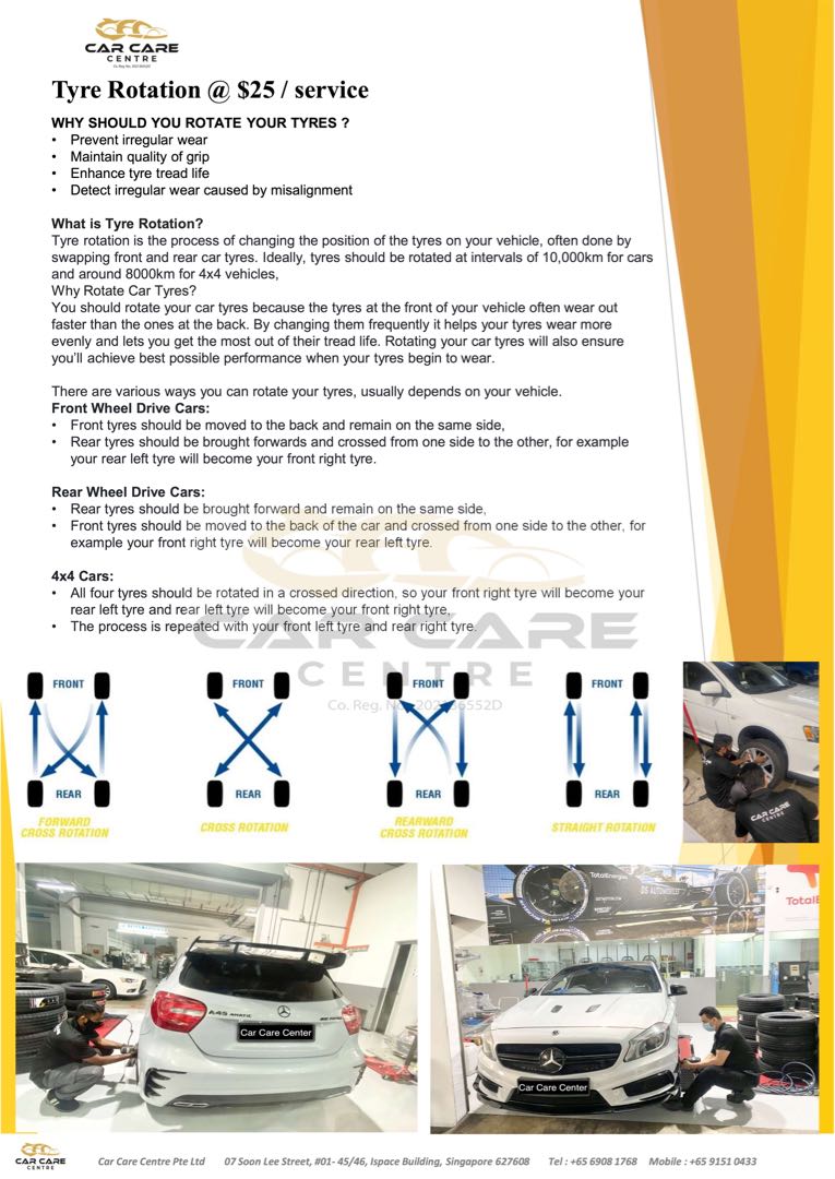 Tyre Rotation Service @ $25, Car Accessories, Car Workshops & Services ...