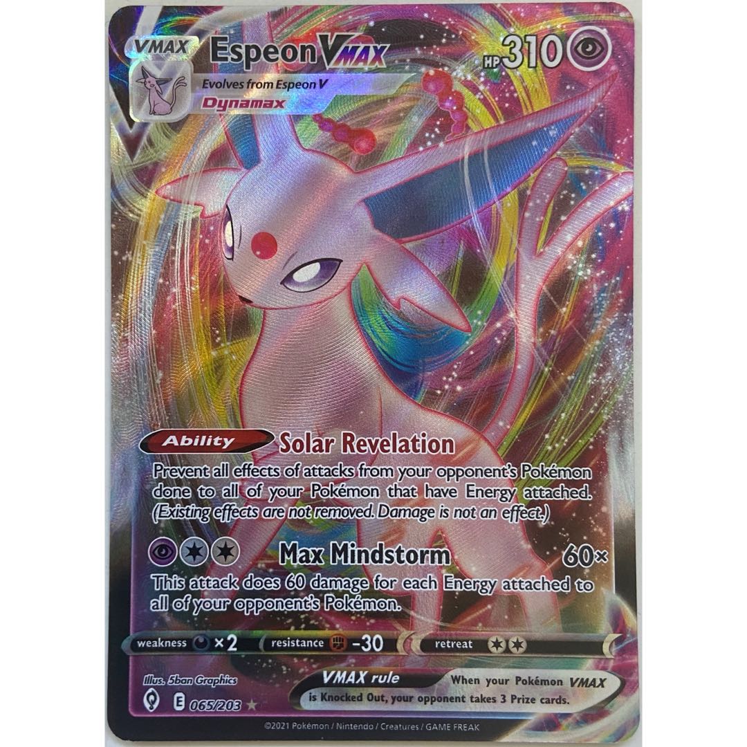 Ultra Rare Espeon VMax, Hobbies & Toys, Toys & Games on Carousell