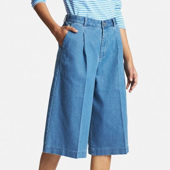 UNIQLO Denim Cullotes, Women's Fashion 