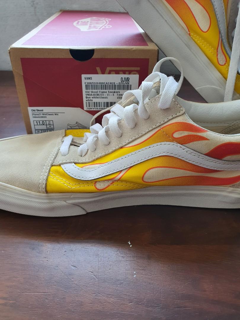 White flame deals vans