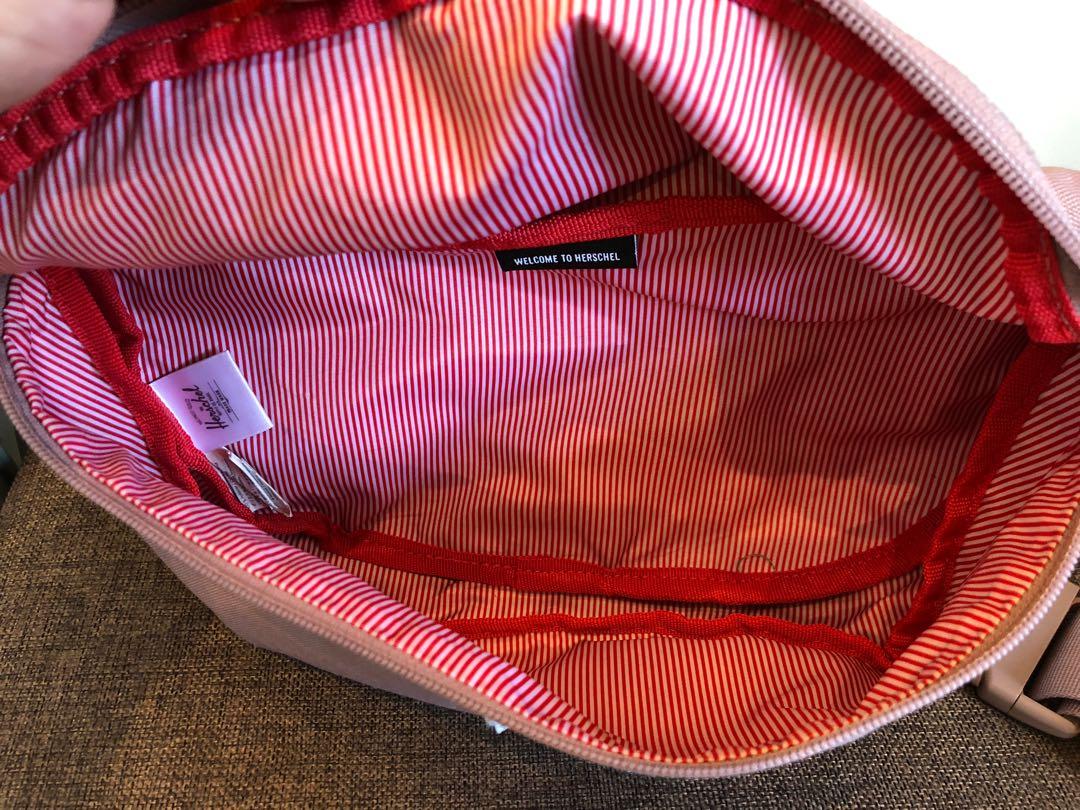 Waist bag Herschel rose gold, Fesyen 
