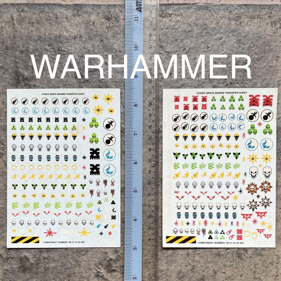 Details about   OOP ORIGINAL 90's IMPERIAL GUARD SPACE MARINE TRANSFERS MULTI LIST DECALS NEW 