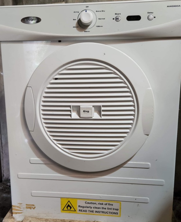 Whirlpool Tumble Dryer (FrontLoad) AWD60A 6kg, TV & Home Appliances