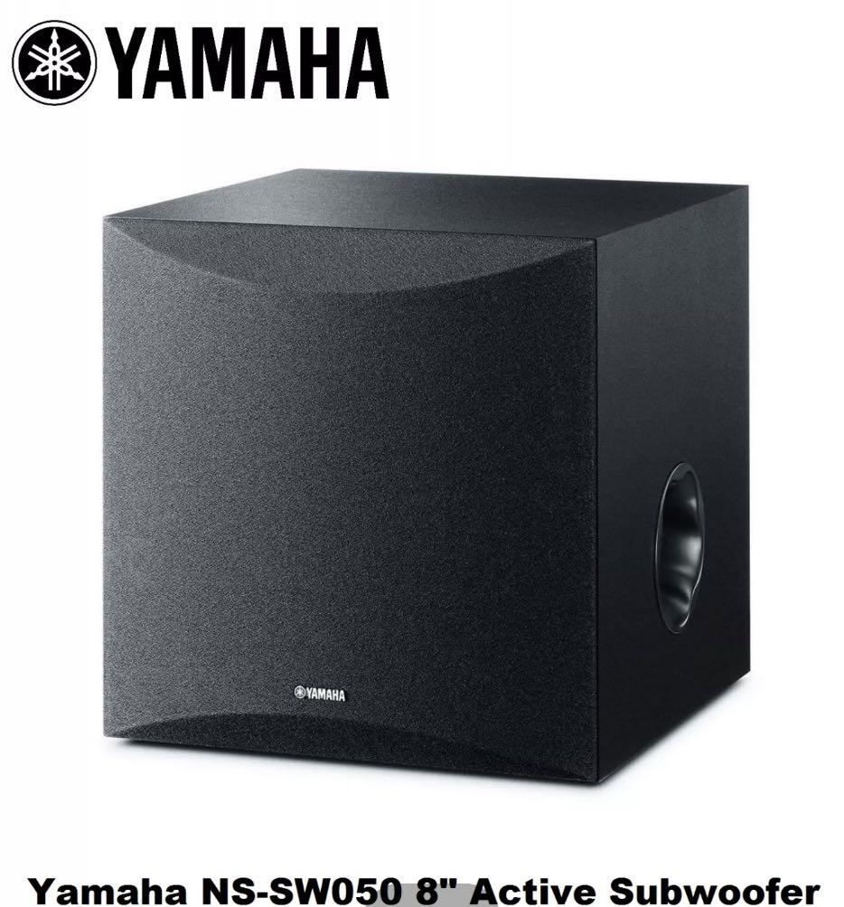 Yamaha subwoofer with QED interconnect, Audio, Soundbars, Speakers