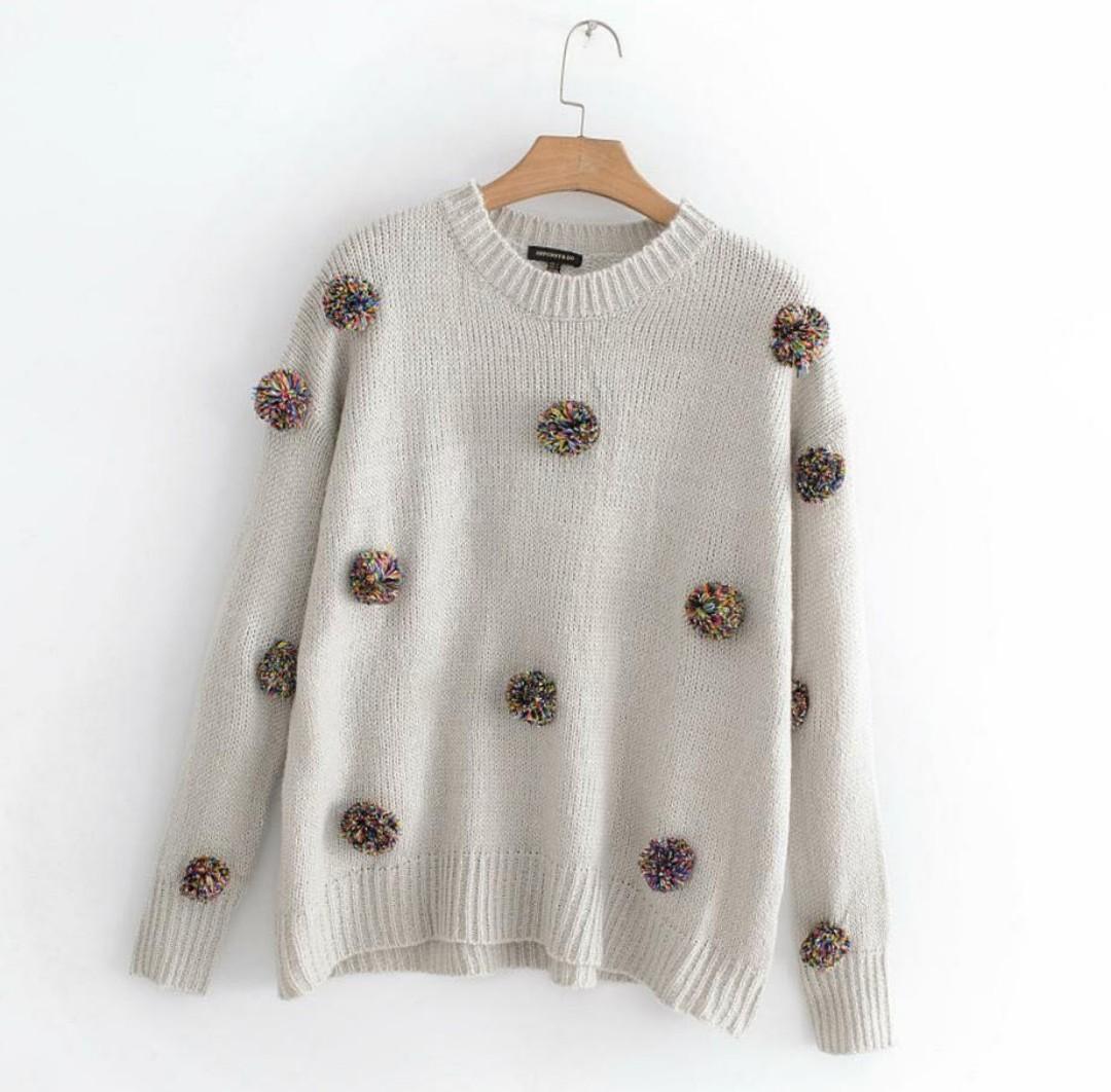 Pom pom discount sweater zara