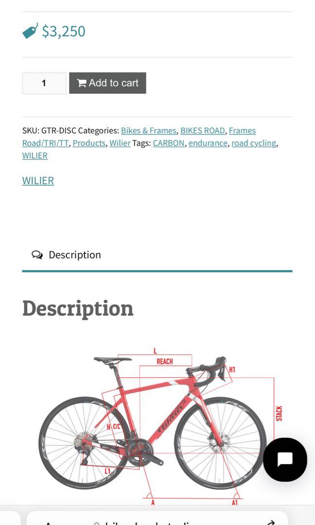 Wilier triestina size chart deals