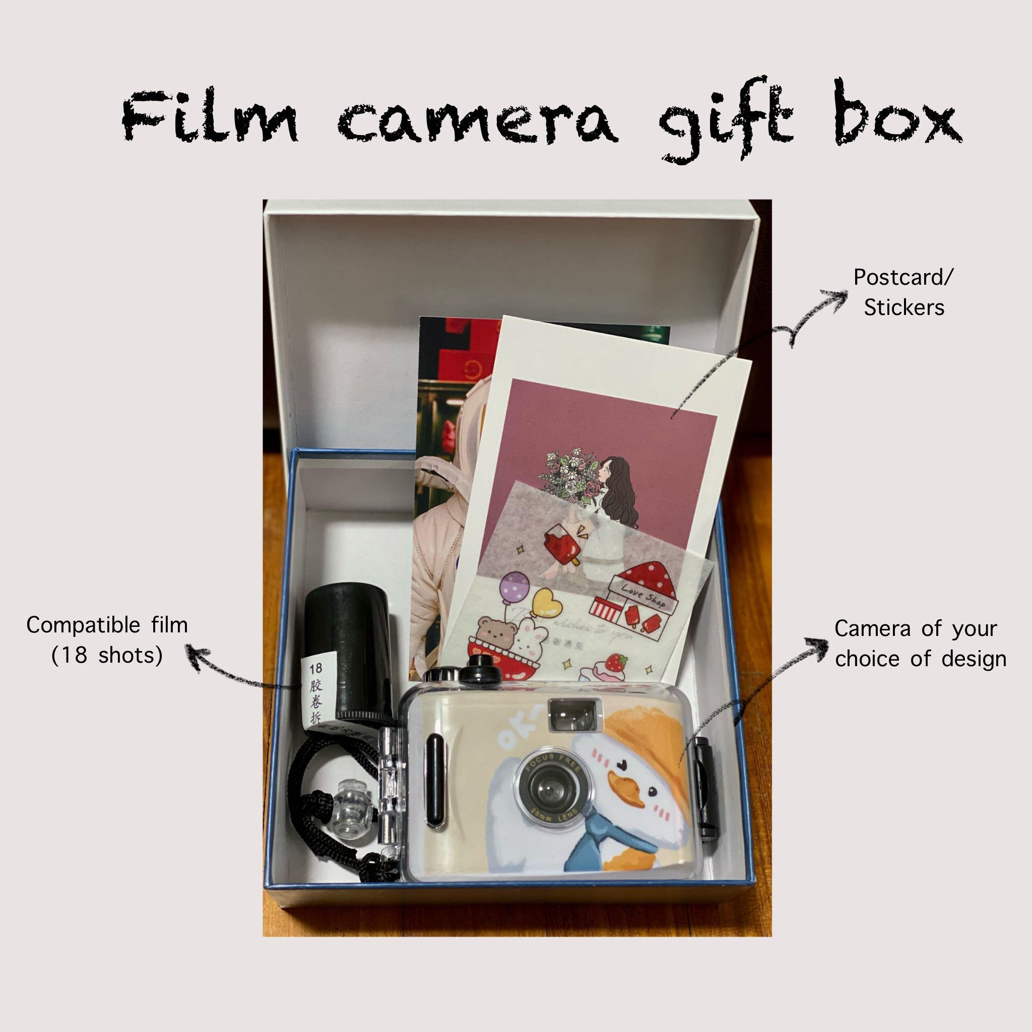 35mm film camera gift box (with film), Photography, Cameras on Carousell