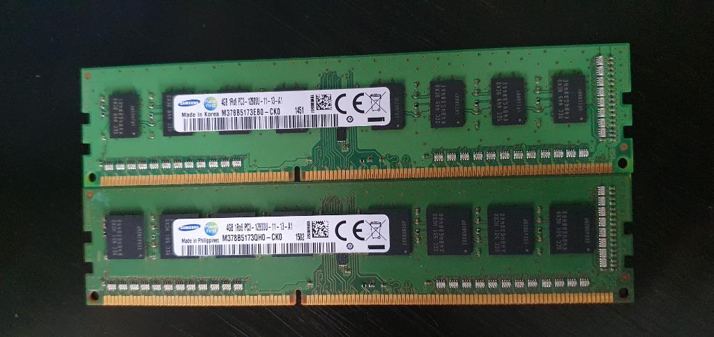 8GB 2x4GB DDR3 PC3 128000U 1600 Mhz RAM Memory