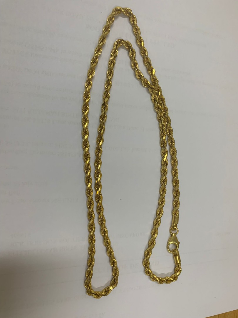 Gold long chain store designs in 80 grams