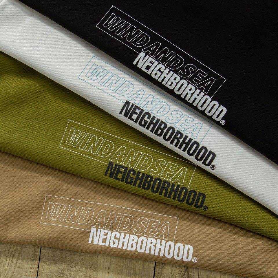 全新NEIGHBORHOOD × WIND AND SEA 22SS 重磅短袖, 男裝, 上身及套裝, T