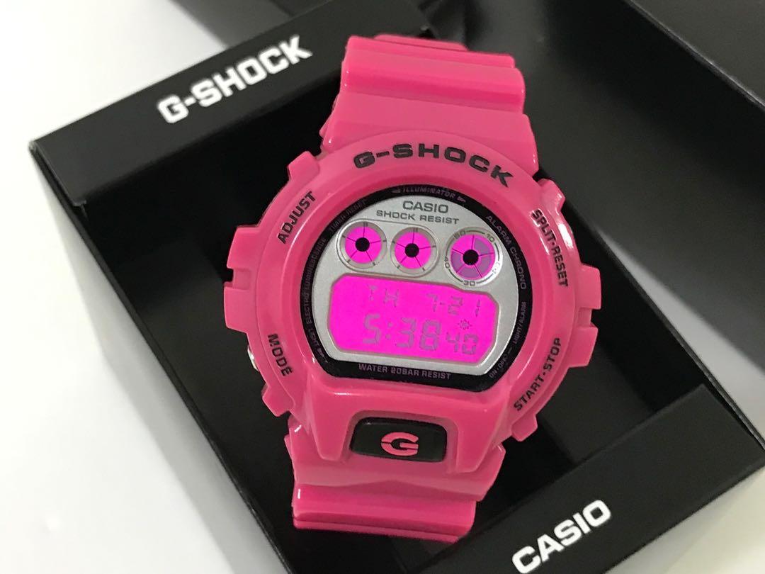 移民清全套Casio G Shock Dw-6900 CS-4 DW6900 粉紅桃紅手錶watch 山下 