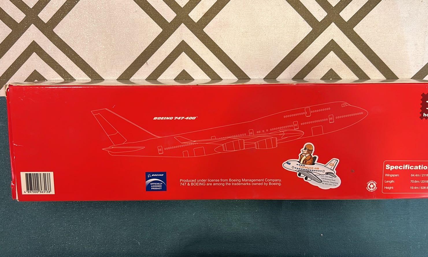 甘泉航空波音OASiS HONG KONG AIRLINES BOEING 747 - 400 1:200 模型