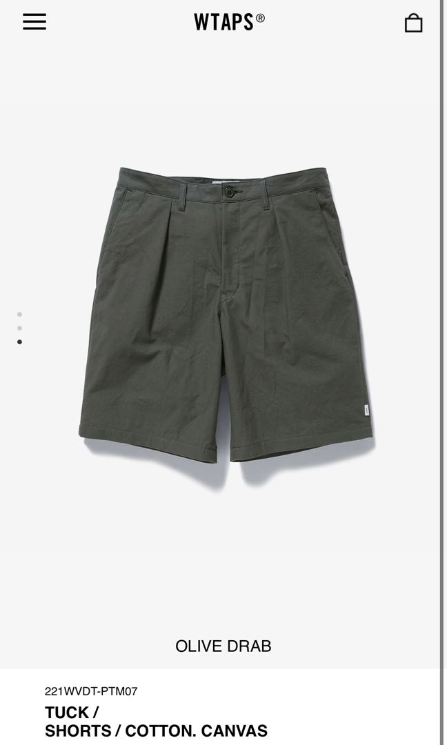 全新wtaps tuck shorts Olive size 4, 男裝, 褲＆半截裙, 短褲- Carousell