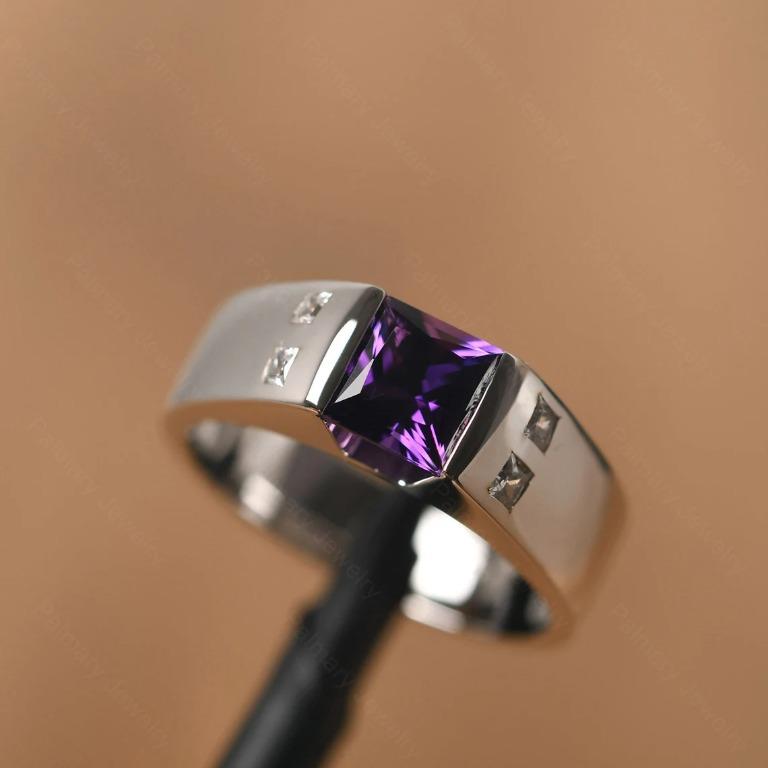 Mens amethyst ring cheap