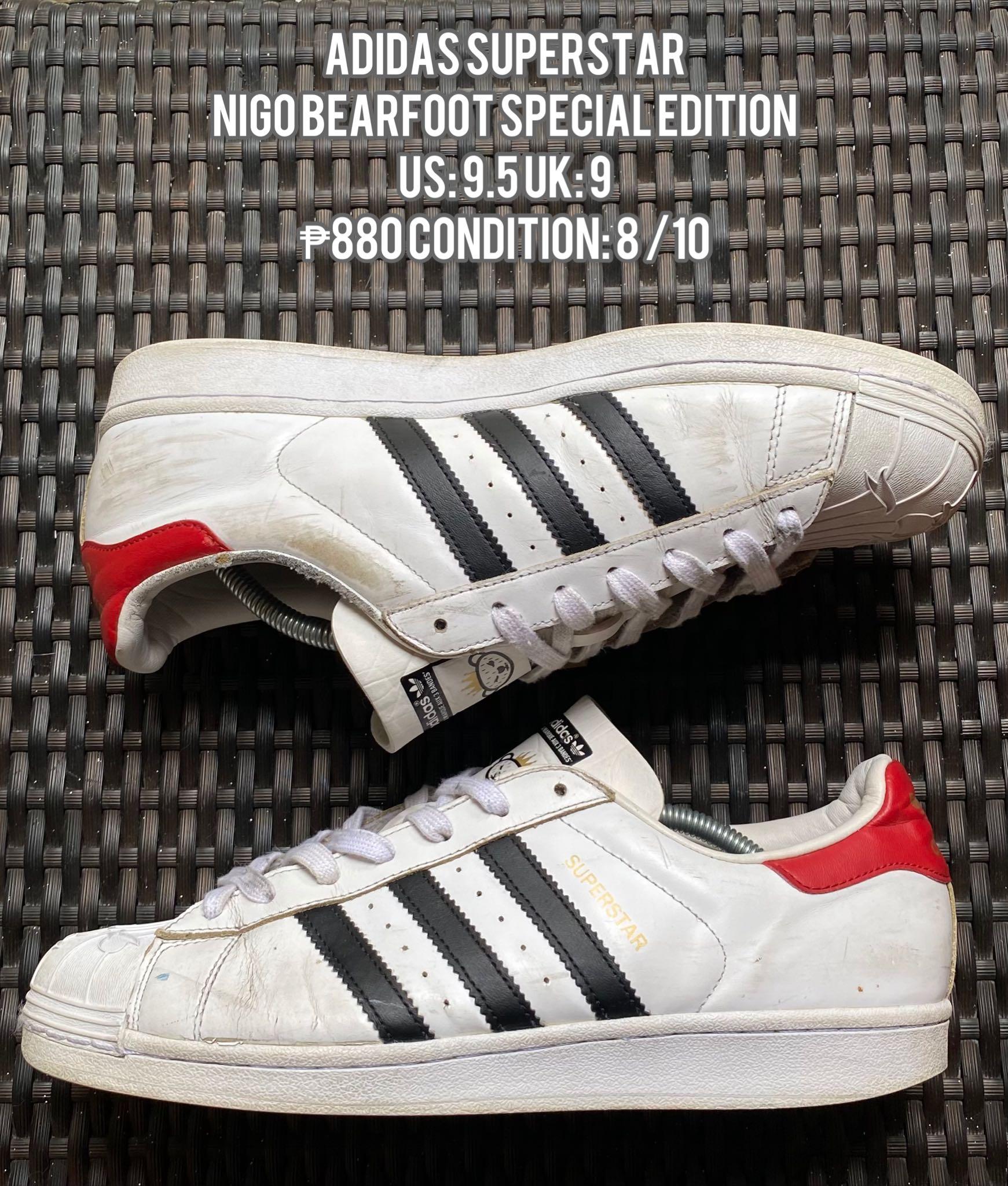 Adidas superstar X Nigo Bearfoot Special Edition, Men's Fashion, Footwear,  Sneakers on Carousell