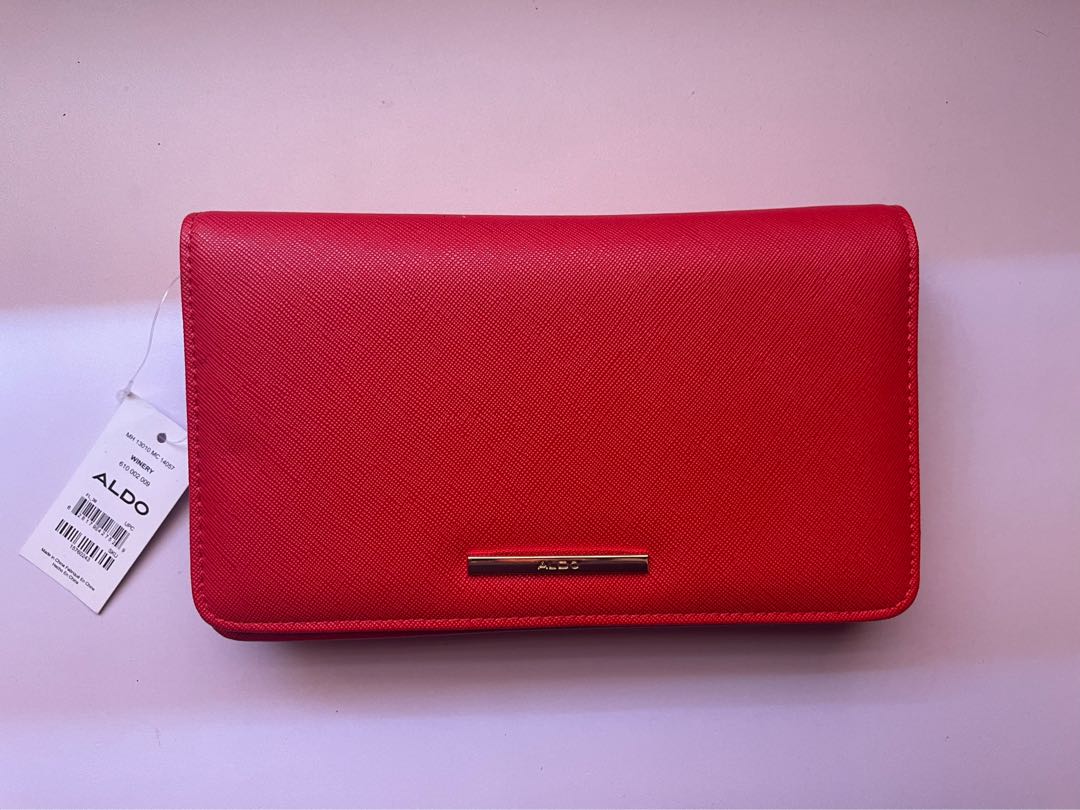 aldo red wallet