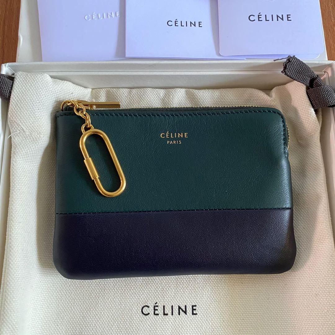 celine coin and card pouch