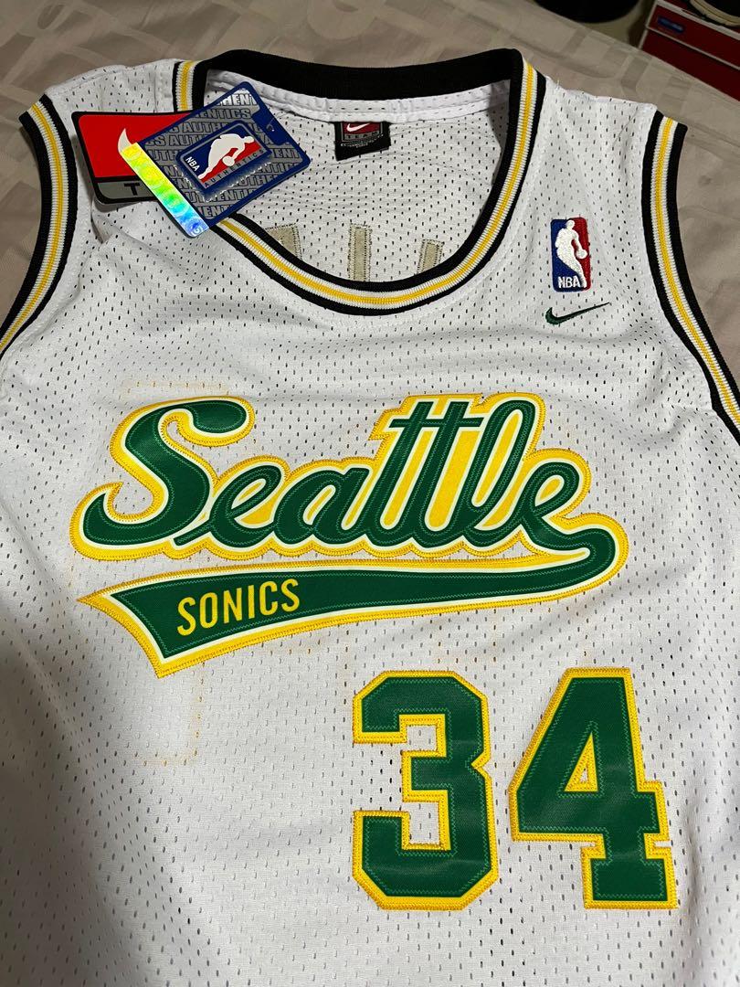 Vintage Rebook Seattle Sonics Ray Allen #34 Jersey Supersonics NBA Size 56