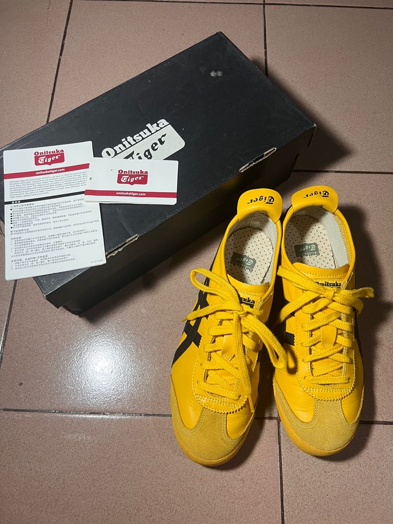 AUTHENTIC Onitsuka Tiger Mexico 66 Yellow Black with Shoelace