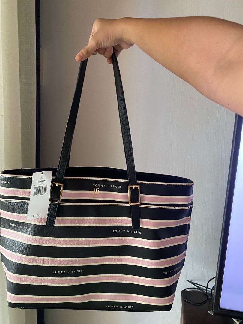 Tommy hilfiger striped tote bag hotsell