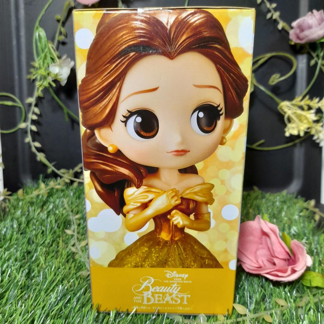 全新未開封Qposket 迪士尼美女與野獸貝兒公主婚紗模型Bandai Disney