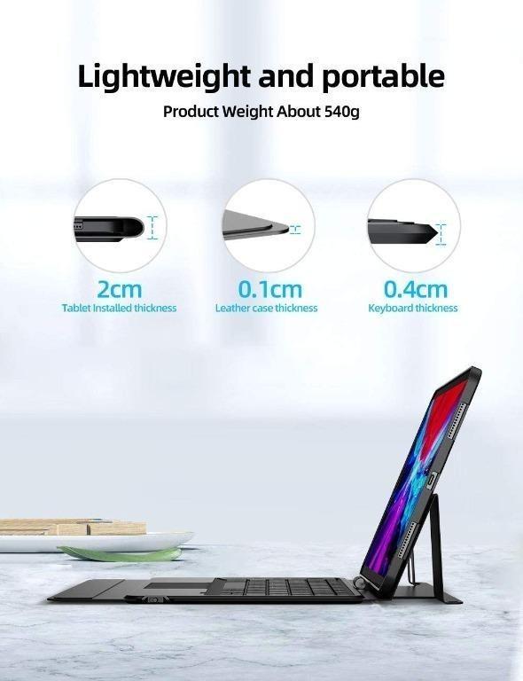 BENKS IPAD PRO 11 INCH 2020 Bluetooth Keyboard Case with Touchpad